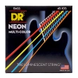 DR Strings - Neon Multicoloured Coated Bass String Set - Medium