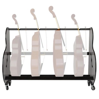 Band Room Mobile Four Double Bass Storage Rack