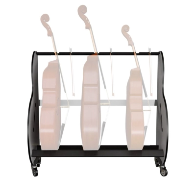 Band Room Mobile Three Double Bass Storage Rack