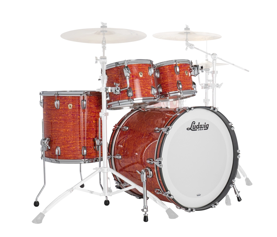 Classic Maple Mod 4-Piece Shell Pack (22,10,12,16) - Mod Orange