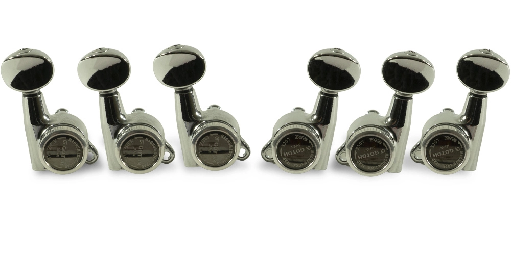 Gotoh 3-Per Side Rear Locking Tuning Machines - Chrome