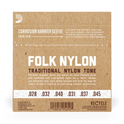EJ34 - Folk Nylon 80/20 Bronze/Black Nylon