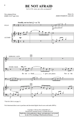 Be Not Afraid - Purifoy - SATB