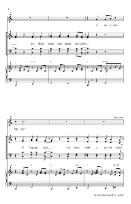 Is Anyone Happy? - Barrett - SATB