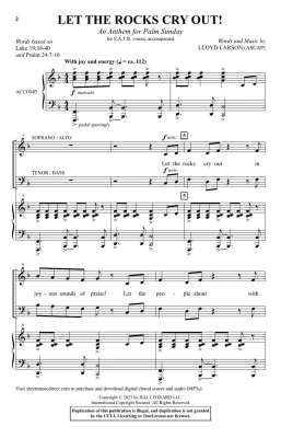 Let the Rocks Cry Out! - Larson - SATB