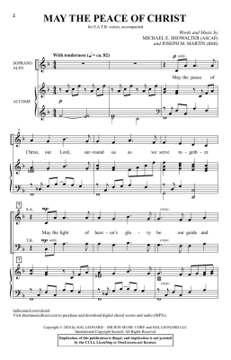 May The Peace Of Christ - Showalter/Martin - SATB