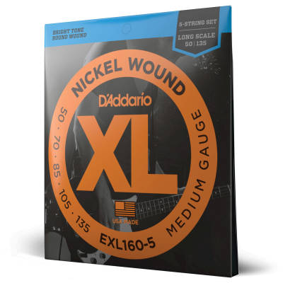 DAddario - EXL160-5 - Nickel Round Wound 5-STRING/LONG SCALE 50-135