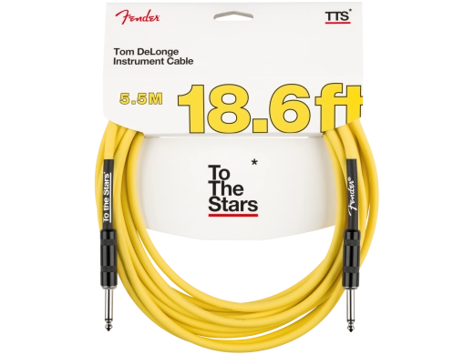 Fender - 18.6 Tom DeLonge To The Stars Instrument Cable, Straight/Straight - Graffiti Yellow