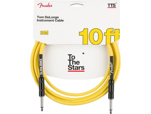 Fender - 10 Tom DeLonge To The Stars Instrument Cable, Straight/Straight - Graffiti Yellow