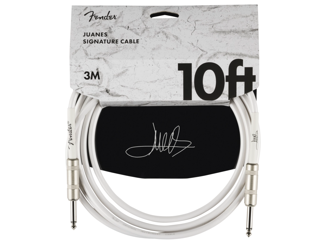 10\' Juanes Instrument Cable, Straight/Straight - Luna White