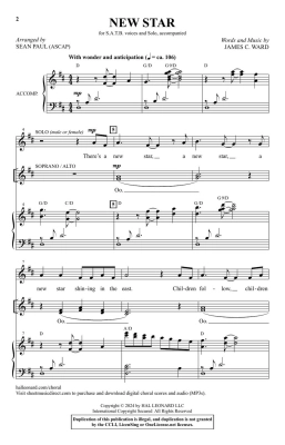 New Star - Ward/Paul - SATB