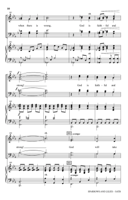 Sparrows and Lilies - Nolan - SATB