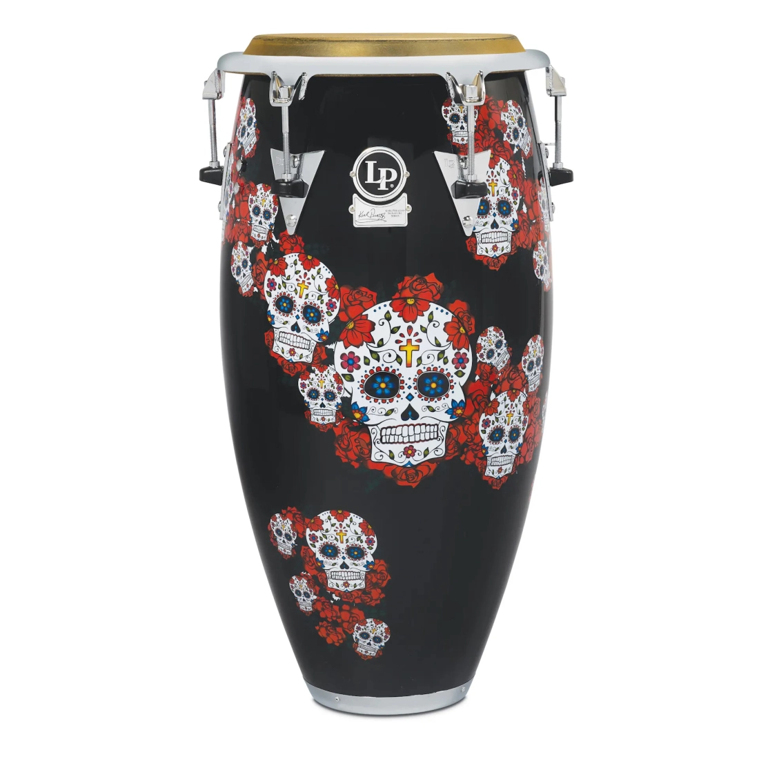 Karl Perazzo 11-3/4\'\' Fiberglass Conga - Sugar Skull