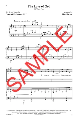 The Love of God - Lehman/Larson - SATB