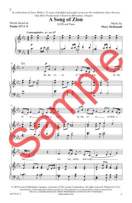 A Song of Zion - McDonald - SATB