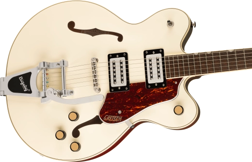 G2622T Streamliner Center Block Double-Cut with Bigsby, Laurel Fingerboard - BroadTron BT-3S Pickups - Vintage White