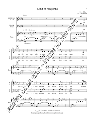 Land of Maquinna - Baker/Nickel - SATB