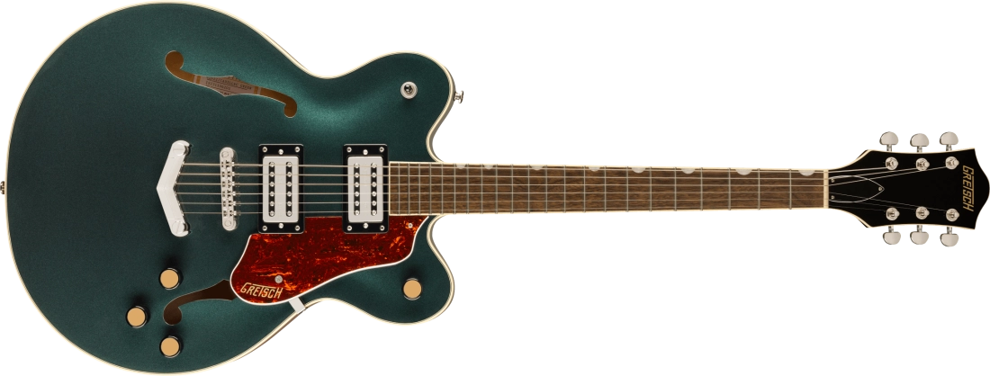 G2622 Streamliner Center Block Double-Cut with V-Stoptail, Laurel Fingerboard - BroadTron BT-3S Pickups - Cadillac Green