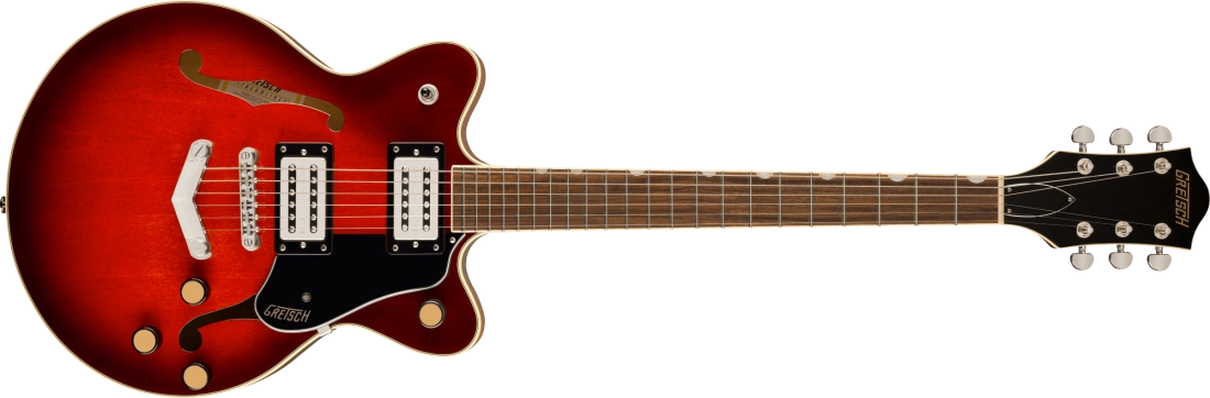 G2655 Streamliner Center Block Jr. Double-Cut with V-Stoptail, Laurel Fingerboard - Claret Burst