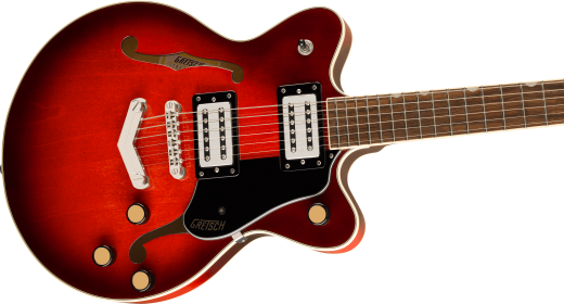 G2655 Streamliner Center Block Jr. Double-Cut with V-Stoptail, Laurel Fingerboard - Claret Burst
