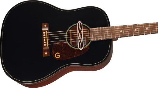 Deltoluxe Dreadnought with Walnut Fingerboard - Black Top