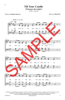 Tilt Your Candle (Welcome the Light!) - Stewart/Nix - SATB