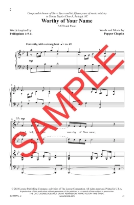 Worthy of Your Name - Choplin - SATB