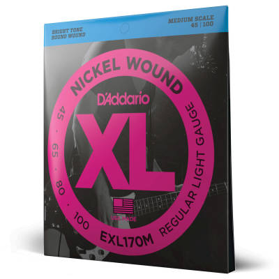 DAddario - EXL170M - Nickel Round Wound MEDIUM SCALE 45-100