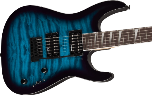 JS Series Dinky JS20 DKQ 2PT, Amaranth Fingerboard - Transparent Blue Burst