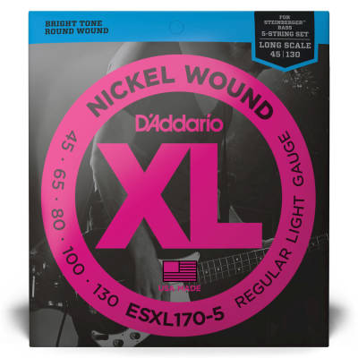 EXL170-5 - Nickel Round Wound Long Scale 5-String Bass Strings 45-130