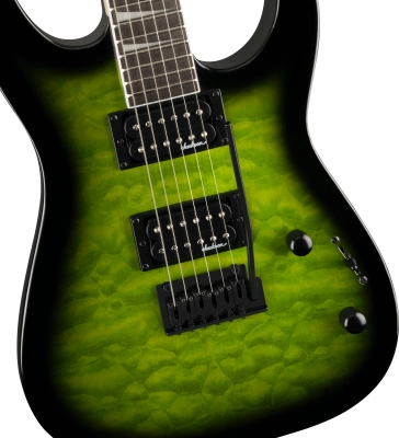 JS Series Dinky JS20 DKQ 2PT, Amaranth Fingerboard - Transparent Green Burst