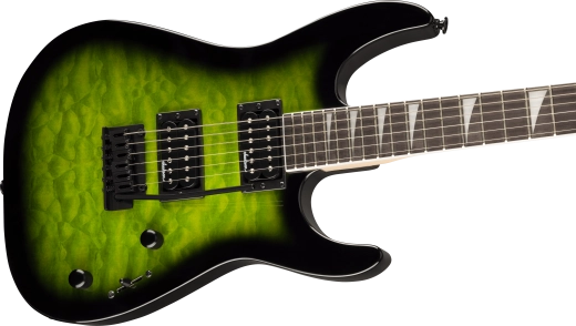 JS Series Dinky JS20 DKQ 2PT, Amaranth Fingerboard - Transparent Green Burst