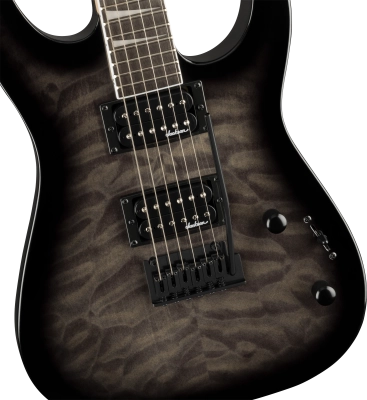 JS Series Dinky JS20 DKQ 2PT, Amaranth Fingerboard - Transparent Black Burst