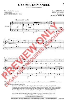 O Come, Emmanuel - McDonald - SATB