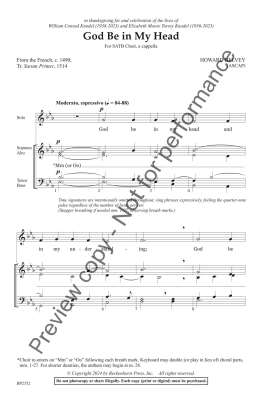 God Be in My Head - Helvey - SATB