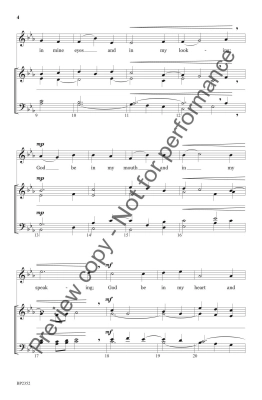 God Be in My Head - Helvey - SATB