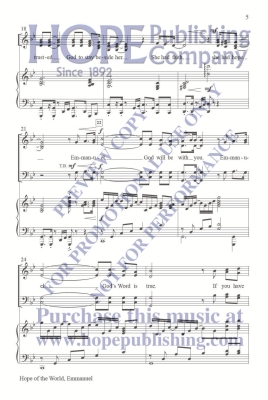 Hope of the World, Emmanuel - Raney - SATB