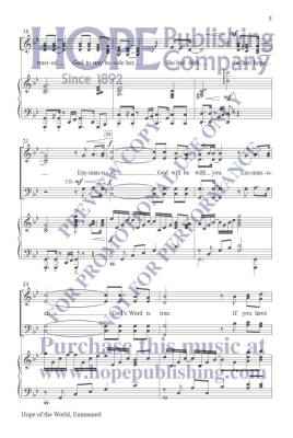 Hope of the World, Emmanuel - Raney - SATB