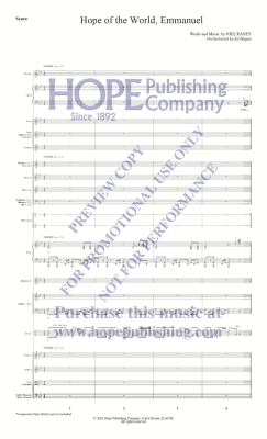 Hope of the World, Emmanuel - Raney - Orchestration