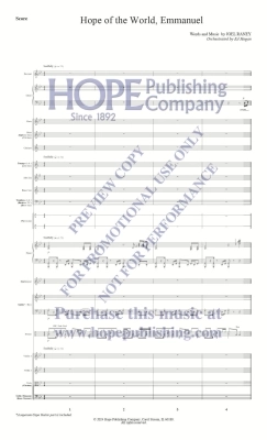 Hope of the World, Emmanuel - Raney - Orchestration