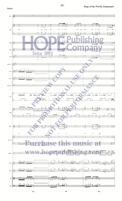 Hope of the World, Emmanuel - Raney - Orchestration