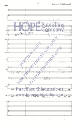 Hope of the World, Emmanuel - Raney - Orchestration