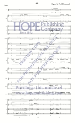 Hope of the World, Emmanuel - Raney - Orchestration