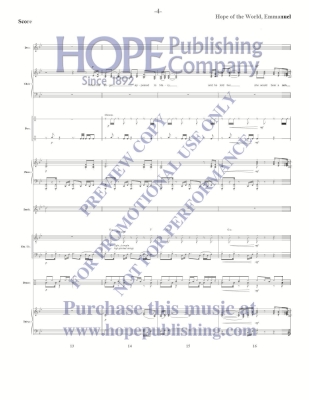 Hope of the World, Emmanuel - Raney - Rhythm Parts