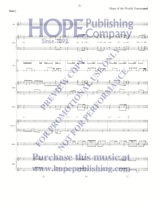 Hope of the World, Emmanuel - Raney - Rhythm Parts