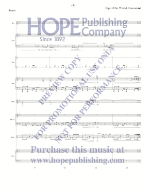 Hope of the World, Emmanuel - Raney - Rhythm Parts