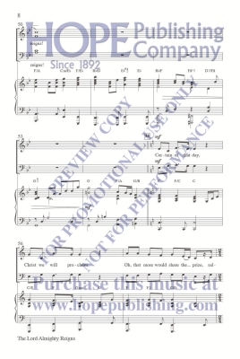 The Lord Almighty Reigns - McDonald - SATB