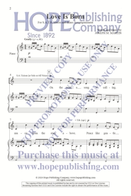 Love Is Born - Martin - SATB