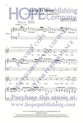 Love Is Born - Martin - SATB