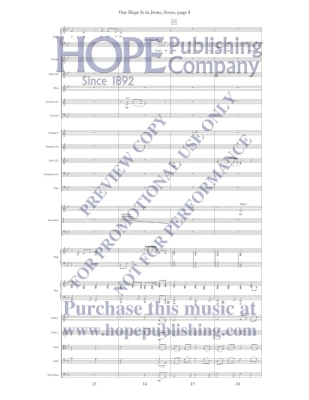 Our Hope Is in Jesus - McDonald - Orchestration